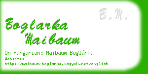 boglarka maibaum business card
