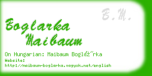boglarka maibaum business card